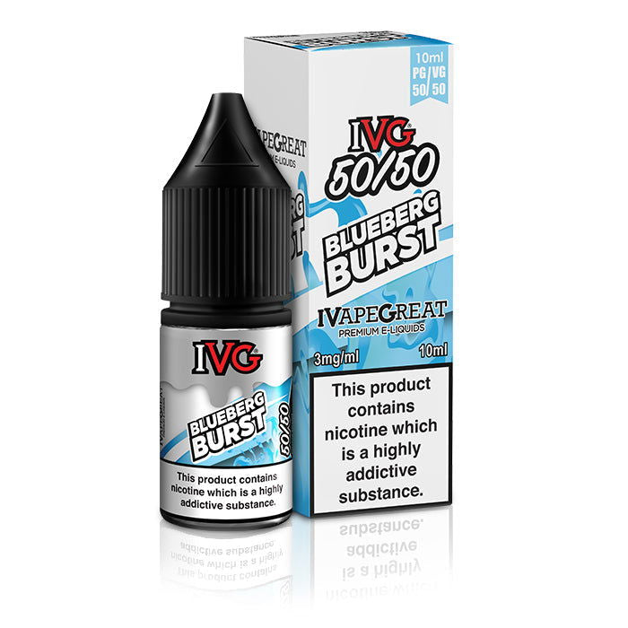 Blueberg Burst 10ml E-Liquid by IVG 50/50 - Shop Vapour