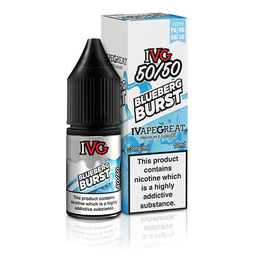 Blueberg Burst 10ml E-Liquid by IVG 50/50 - Shop Vapour