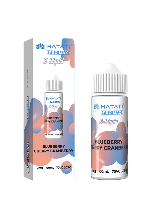 Blueberry Cherry Cranberry Hayati Pro Max 100ml Shortfill E-Liquid - Shop Vapour