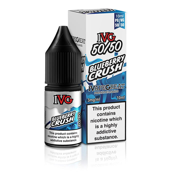 Blueberry Crush 10ml E-Liquid by IVG 50/50 - Shop Vapour