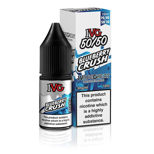 Blueberry Crush 10ml E-Liquid by IVG 50/50 - Shop Vapour
