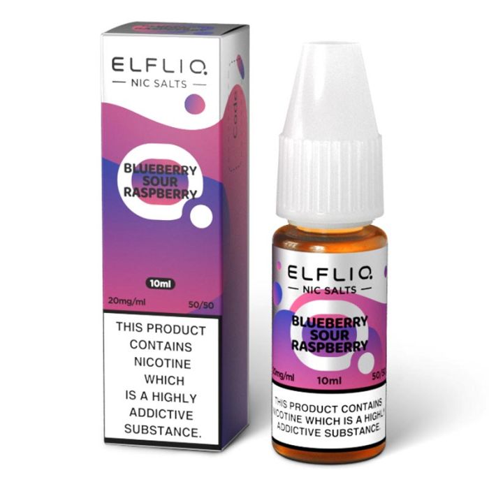 Blueberry Sour Raspberry Nic Salt E-Liquid by Elf Bar Elfliq - Shop Vapour