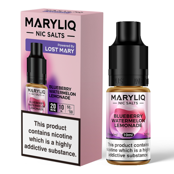 Blueberry Watermelon Lemonade Nic Salt E-Liquid by Lost Mary Maryliq - Shop Vapour