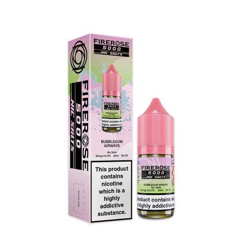 Bubblegum Airways Nic Salt E-Liquid by Elux Firerose 5000 - Shop Vapour