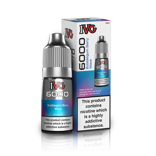Bubblegum Berry Wave Nic Salt E-Liquid by IVG 6000 - Shop Vapour