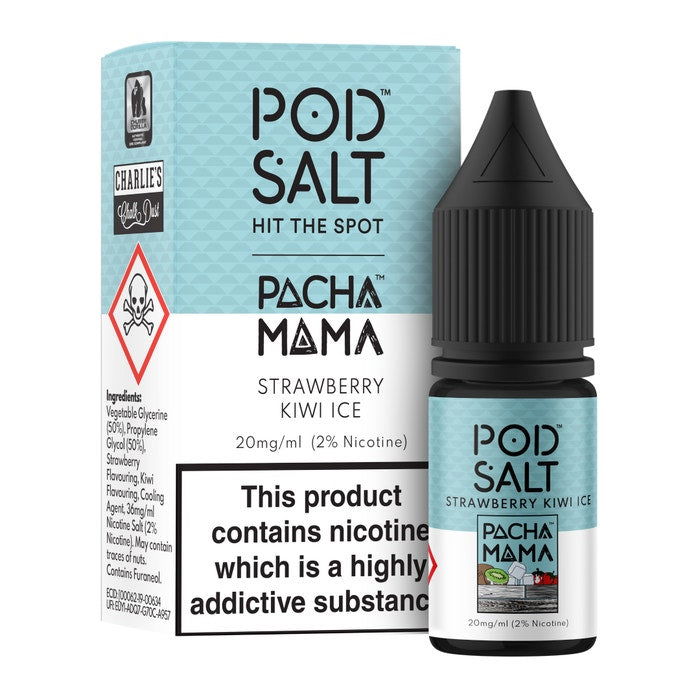 Charlies Chalk Dust Pacha Mama Strawberry Kiwi Ice Nic Salt E-Liquid by Pod Salt Fusion - Shop Vapour