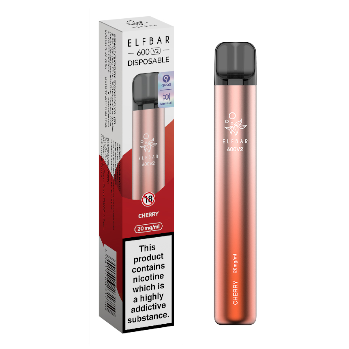 Cherry Elf Bar 600 V2 Disposable Vape - Shop Vapour