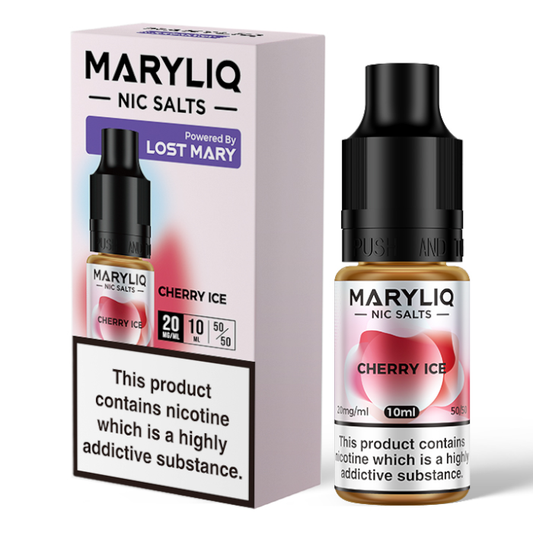 Cherry Ice Nic Salt E-Liquid by Lost Mary Maryliq - Shop Vapour