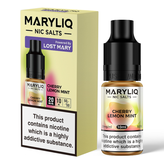 Cherry Lemon Mint Nic Salt E-Liquid by Lost Mary Maryliq - Shop Vapour