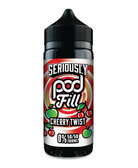 Cherry Twist 100ml Shortfill E-Liquid by Seriously Pod Fill - Shop Vapour