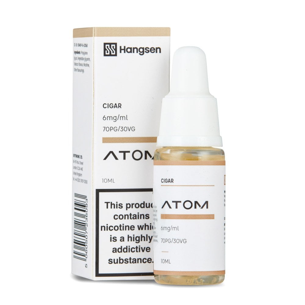 Cigar Nic Salt E-Liquid by Hangsen Atom - Shop Vapour