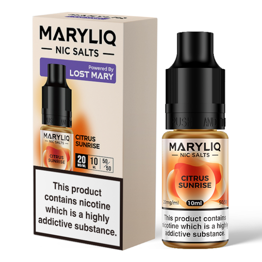 Citrus Sunrise Nic Salt E-Liquid by Lost Mary Maryliq - Shop Vapour