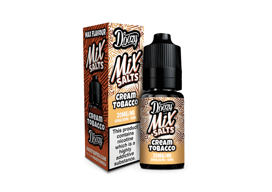 Cream Tobacco Nic Salt E-Liquid by Doozy Mix Salt - Shop Vapour