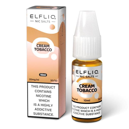 Cream Tobacco Nic Salt E-Liquid by Elf Bar Elfliq - Shop Vapour