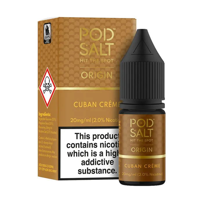 Cuban Creme Nic Salt E-Liquid by Pod Salt Origin - Shop Vapour