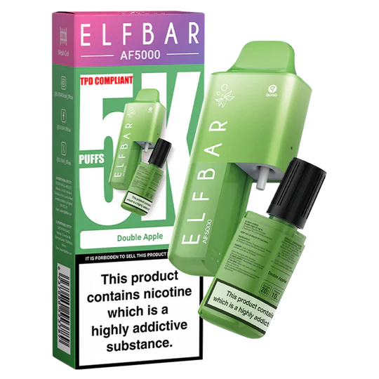 Double Apple Elf Bar AF5000 Disposable Vape - Shop Vapour
