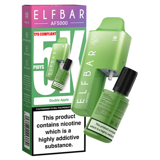 Double Apple Elf Bar AF5000 Disposable Vape - Shop Vapour