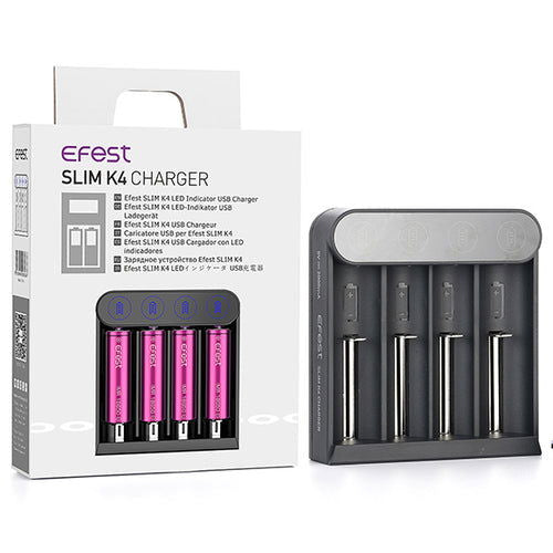 Efest Slim K4 Battery Charger - Shop Vapour