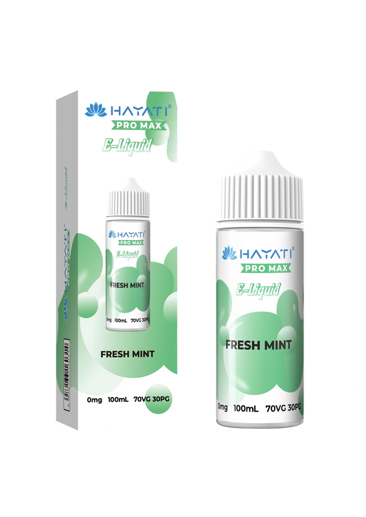 Fresh Mint Hayati Pro Max 100ml Shortfill E-Liquid - Shop Vapour