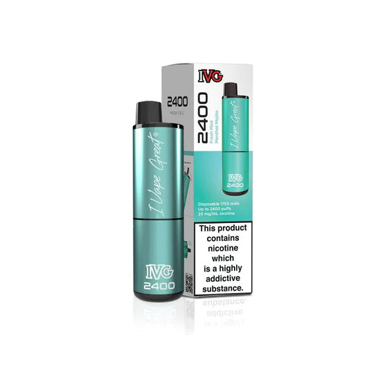 Fresh Mint Menthol Mojito IVG 2400 Disposable Vape - Shop Vapour