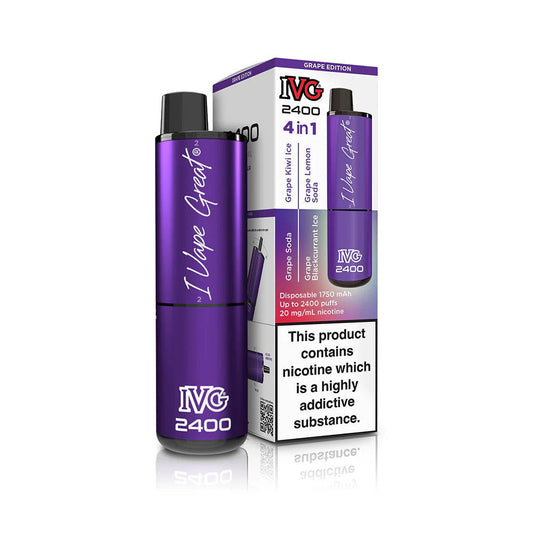 Grape Edition IVG 2400 Disposable Vape - Shop Vapour