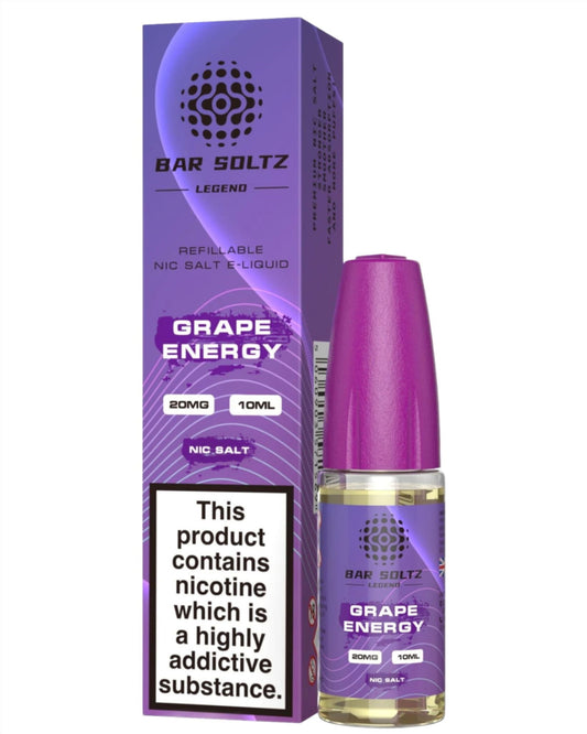 Grape Energy Nic Salt E-Liquid by Bar Soltz Legend - Shop Vapour