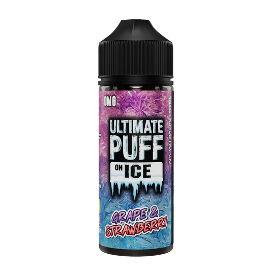 Grape & Strawberry 100ml Shortfill E-Liquid b y Ultimate Puff On Ice - Shop Vapour