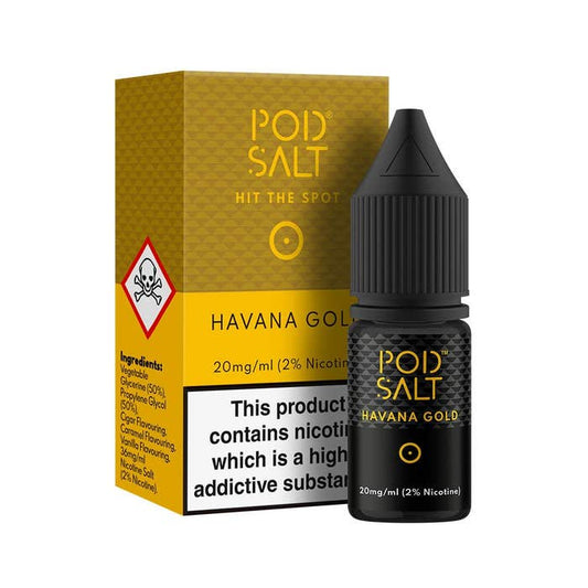 Havana Gold Nic Salt E-Liquid by Pod Salt Core - Shop Vapour