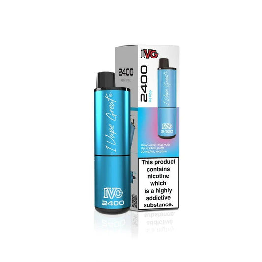 Ice Blue (Ice Pop) IVG 2400 Disposable Vape - Shop Vapour