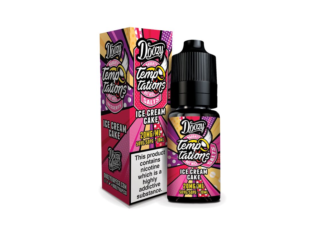 Ice Cream Cake Nic Salt E-Liquid by Doozy Temptations - Shop Vapour