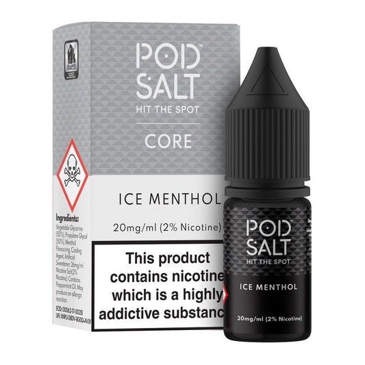 Ice Menthol Nic Salt E-Liquid by Pod Salt Core - Shop Vapour