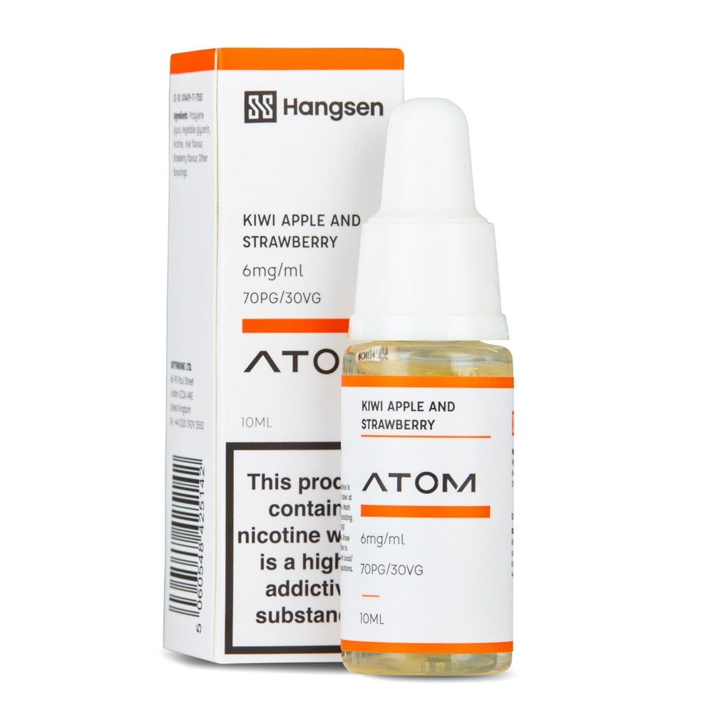 Kiwi, Apple & Strawberry Nic Salt E-Liquid by Hangsen Atom - Shop Vapour