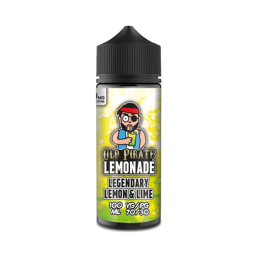 Legendary Lemon & Lime 100ml Shortfill E-Liquid by Old Pirate Lemonade - Shop Vapour