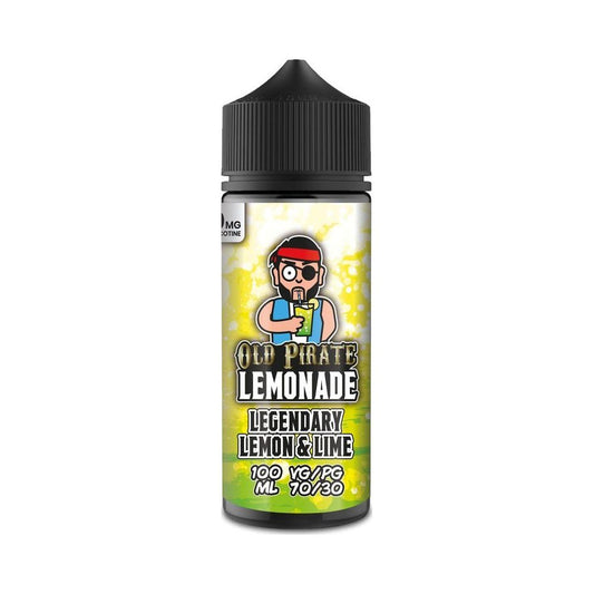Legendary Lemon & Lime 100ml Shortfill E-Liquid by Old Pirate Lemonade - Shop Vapour