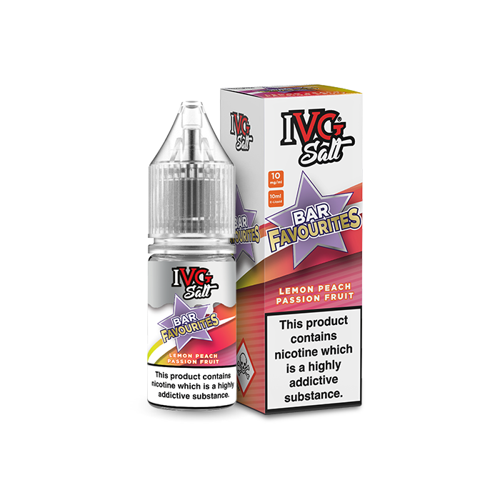 Lemon Peach Passionfruit Nic Salt E-Liquid by IVG Bar Favourites - Shop Vapour