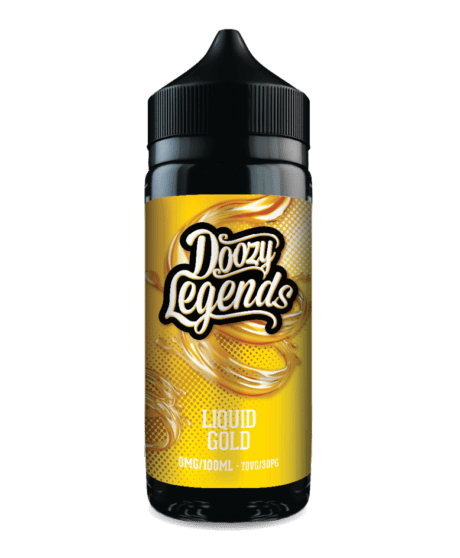 Liquid Gold 100ml Shortfill E-Liquid by Doozy Legends - Shop Vapour