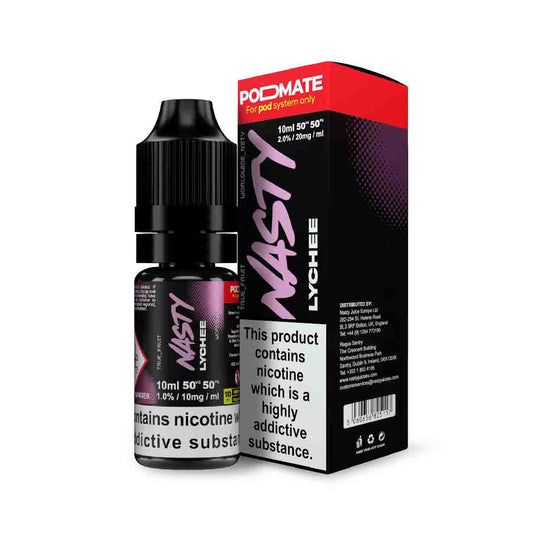Lychee Nicotine Salt 10ml E-Liquid by Nasty Salt - Shop Vapour
