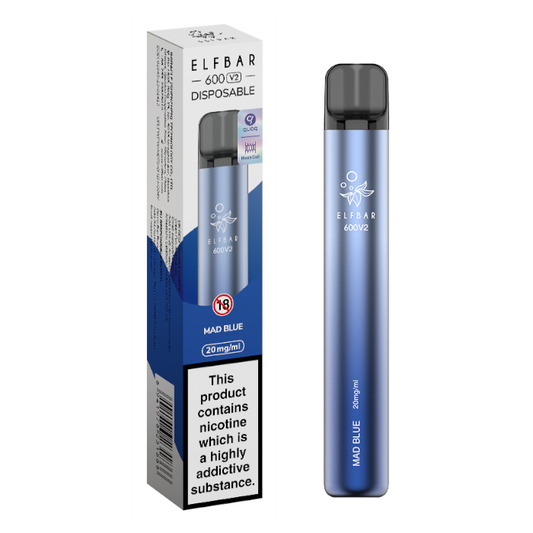 Mad Blue Elf Bar 600 V2 Disposable Vape - Shop Vapour