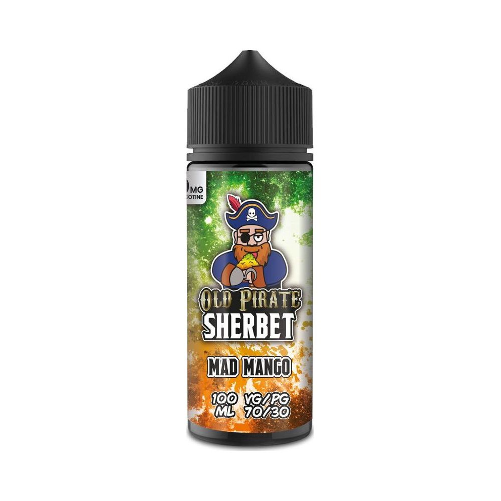 Mad Mango 100ml Shortfill E-Liquid by Old Pirate Sherbet - Shop Vapour