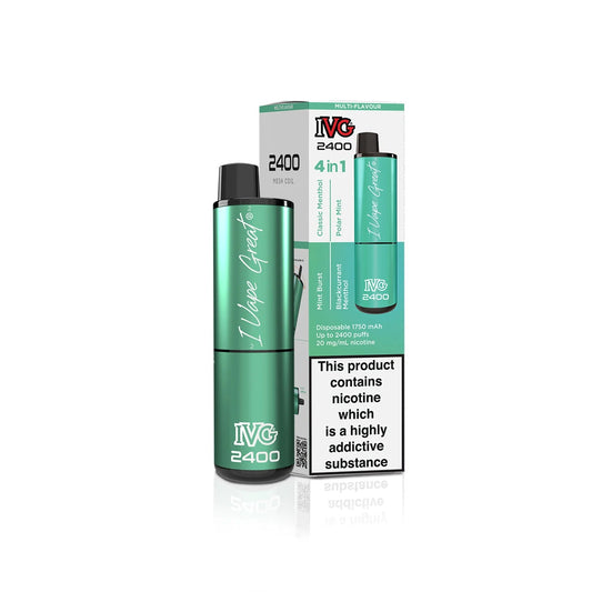 Menthol Edition IVG 2400 Disposable Vape - Shop Vapour