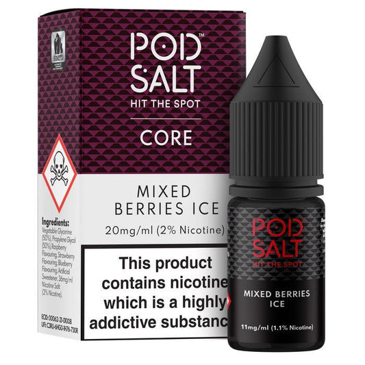 Mixed Berries Ice Nic Salt E-Liquid by Pod Salt Core - Shop Vapour