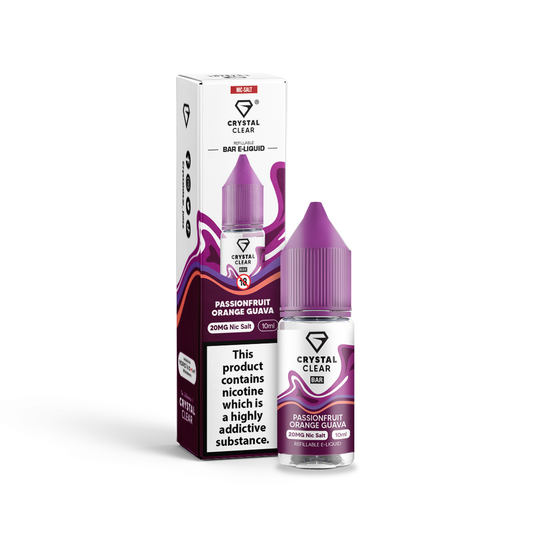 Passionfruit Orange Guava Bar Salts Nic Salt by Crystal Clear - Shop Vapour