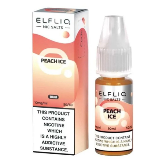 Peach Ice Nic Salt E-Liquid by Elf Bar Elfliq - Shop Vapour