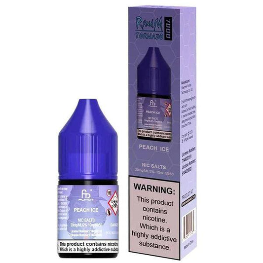 Peach Ice Nic Salt E-Liquid by RandM 7000 - Shop Vapour