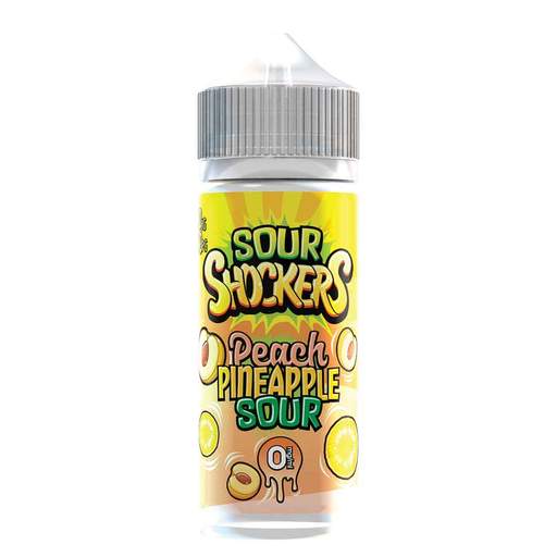 Peach Pineapple Sour 100ml Shortfill E-Liquid by Sour Shockers - Shop Vapour