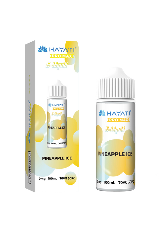 Pineapple Ice Hayati Pro Max 100ml Shortfill E-Liquid - Shop Vapour
