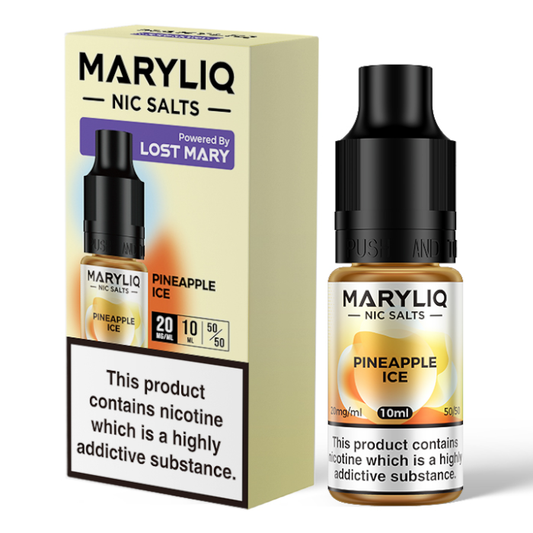 Pineapple Ice Nic Salt E-Liquid by Lost Mary Maryliq - Shop Vapour