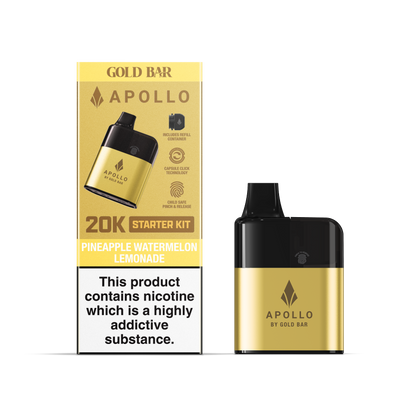 Gold Bar Apollo 20K Disposable Vape Pineapple Watermelon Lemonade