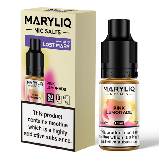 Pink Lemonade Nic Salt E-Liquid by Lost Mary Maryliq - Shop Vapour