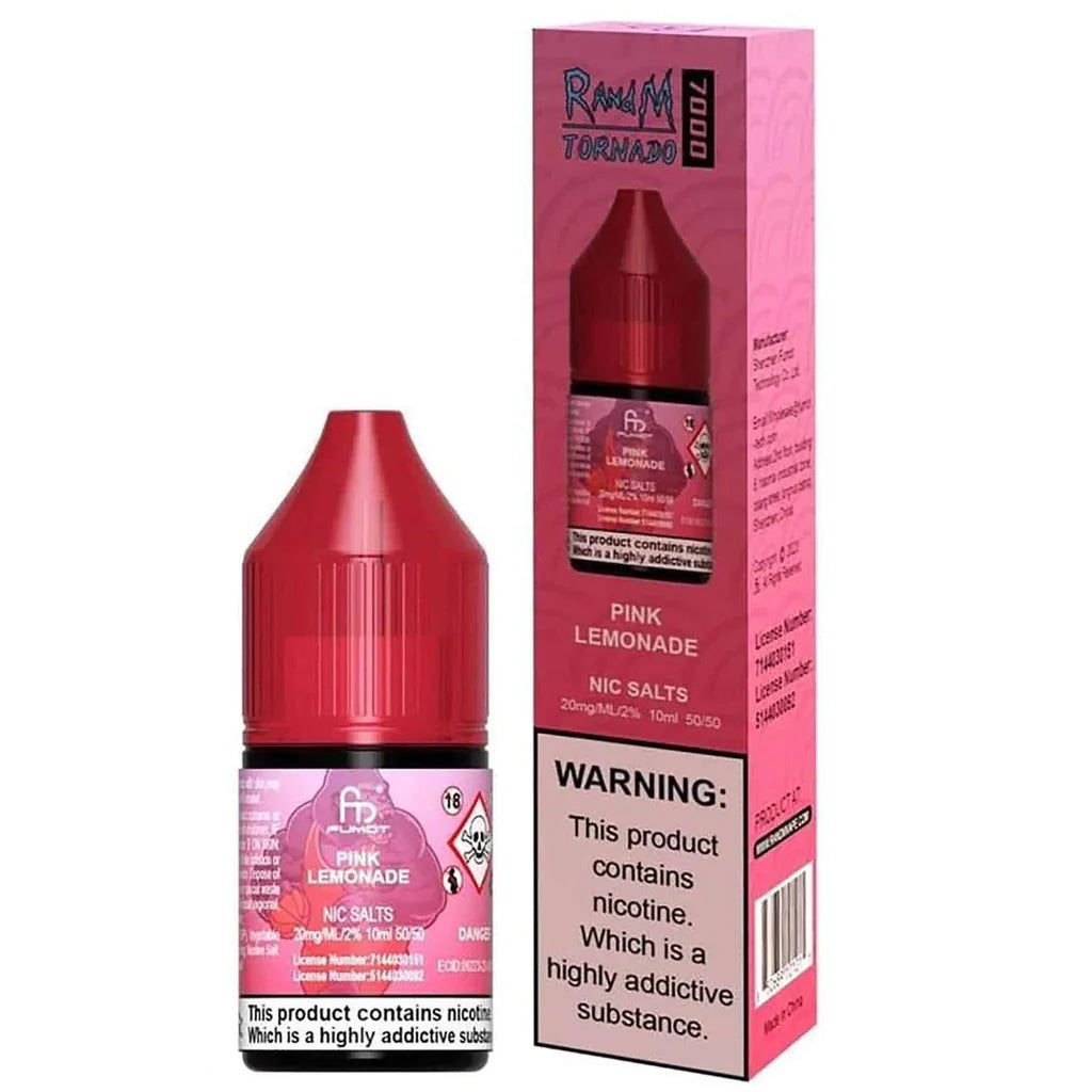 Pink Lemonade Nic Salt E-Liquid by RandM 7000 - Shop Vapour